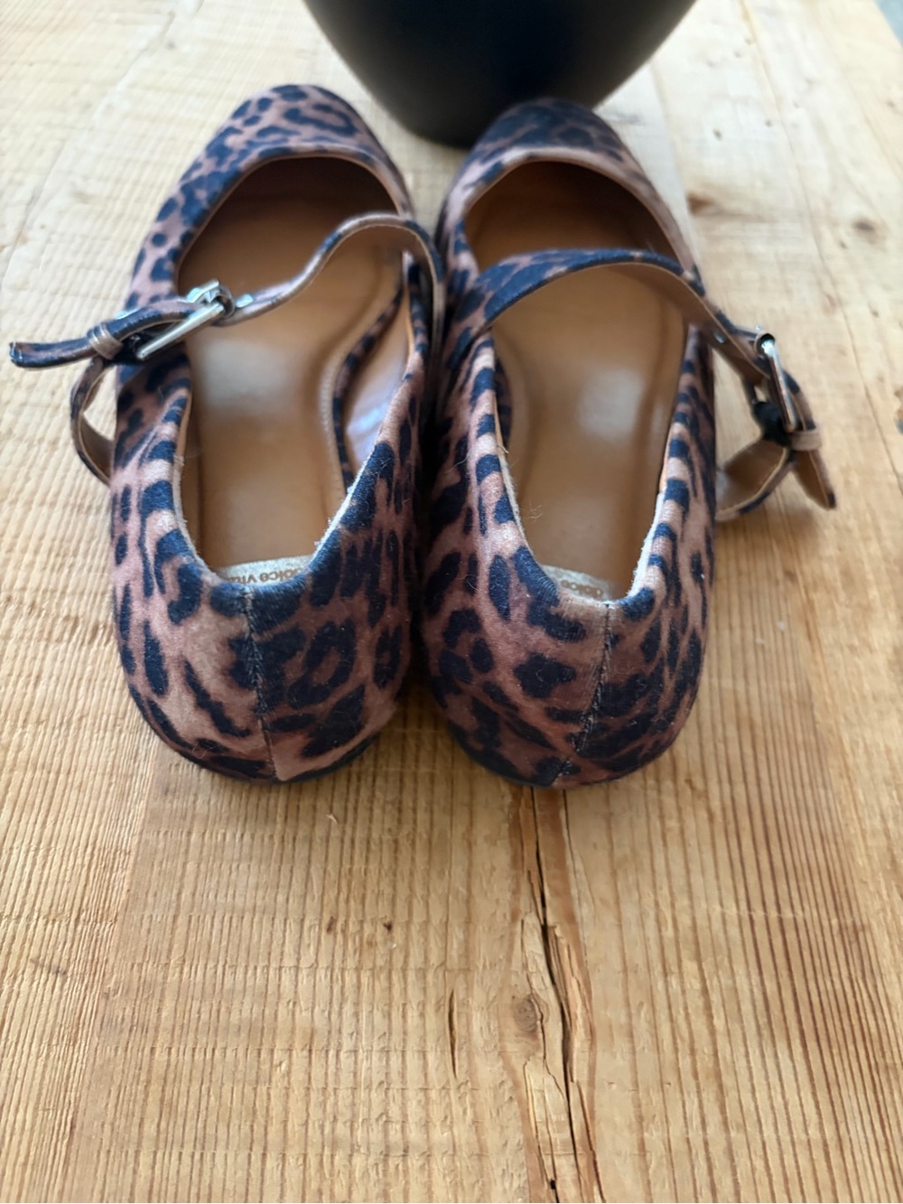 Dolce Vita Leopard Print Mary Jane Flats - Brown & Black - Picture 4 of 6